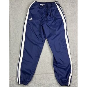 Vintage Y2K Adidas Pants Blue Windbreaker Joggers Track Baggy Lined Men's Small